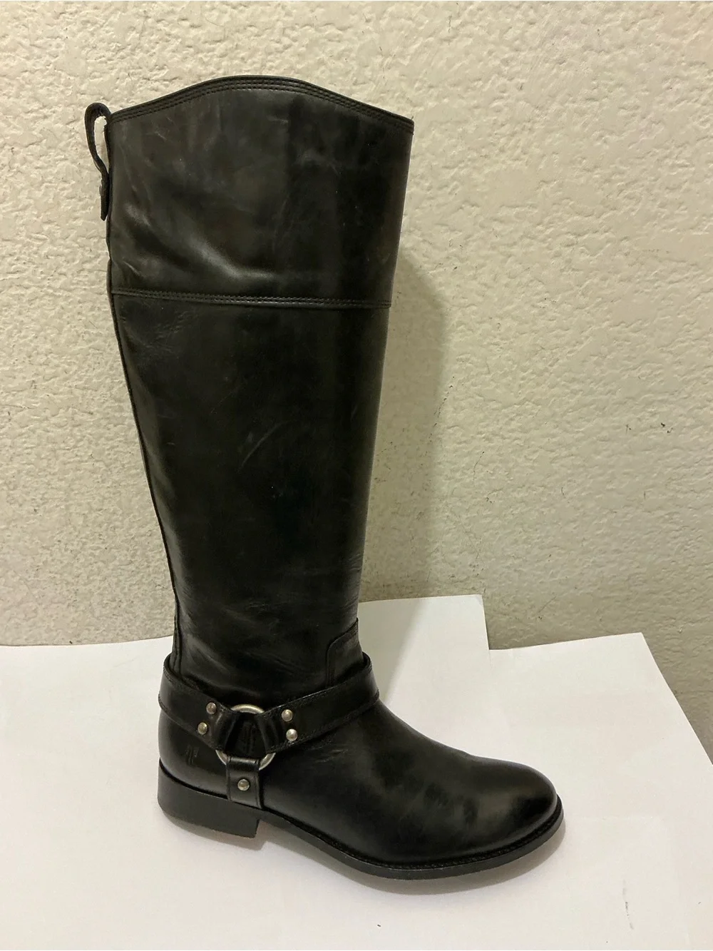 Frye 'Melissa Harness' Riding Boot- Black- Size 7.5 B $398